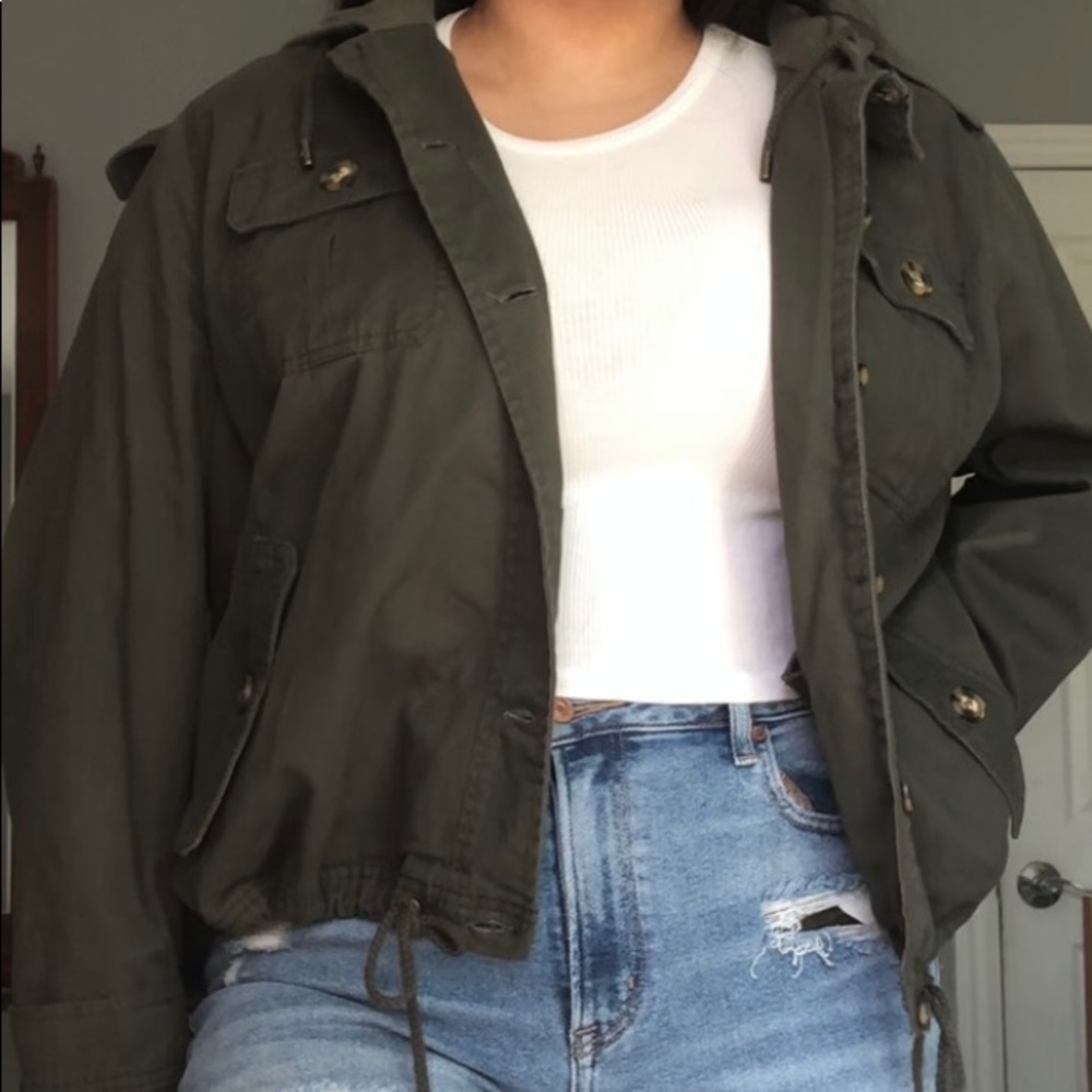 Olive green jacket!
